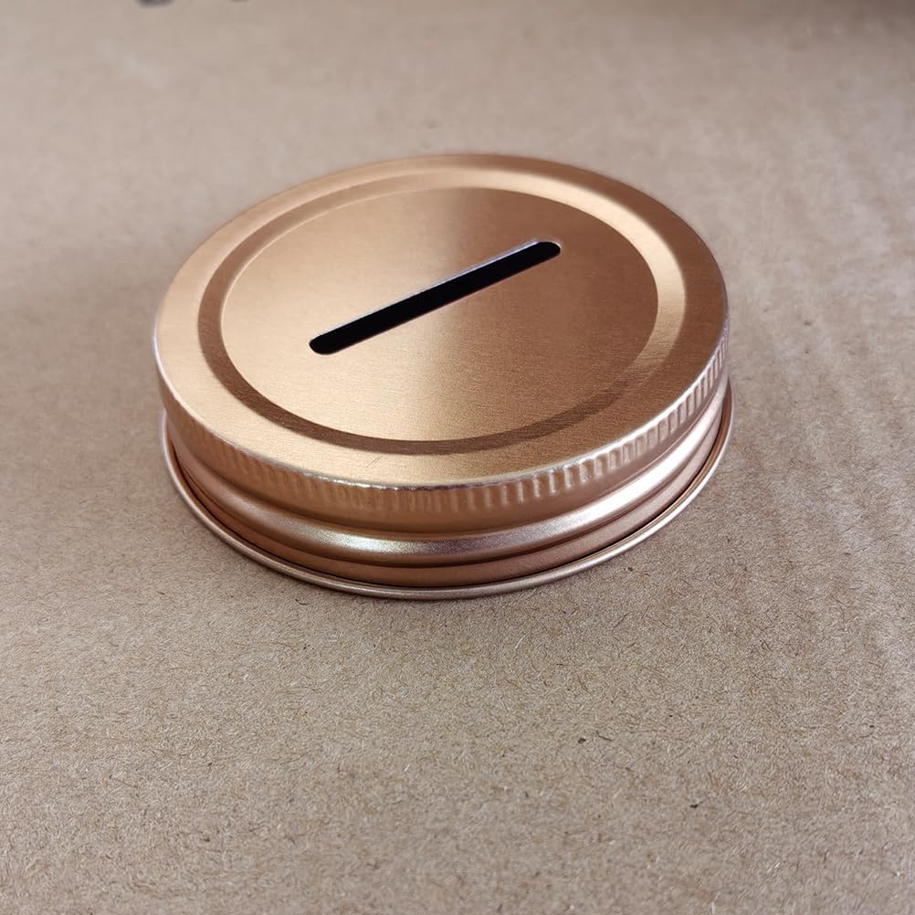 NUOBESTY Coin Slot Bank Lid 12pcs Mason Jar Canning Lid 1