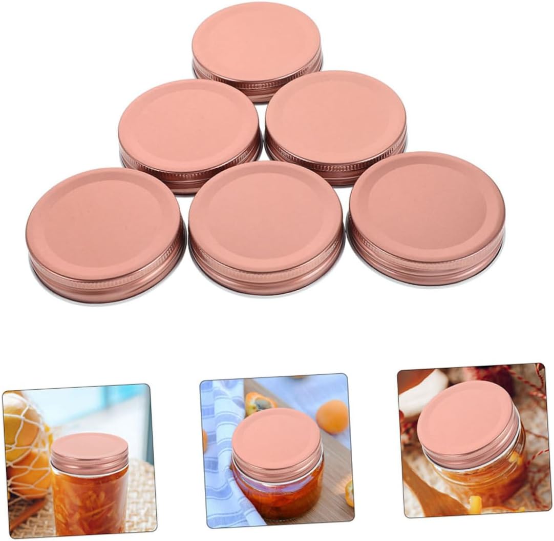 24Pack Wide Mouth Mason Jar Lids 70mm Rose Sealed Preserving Storing