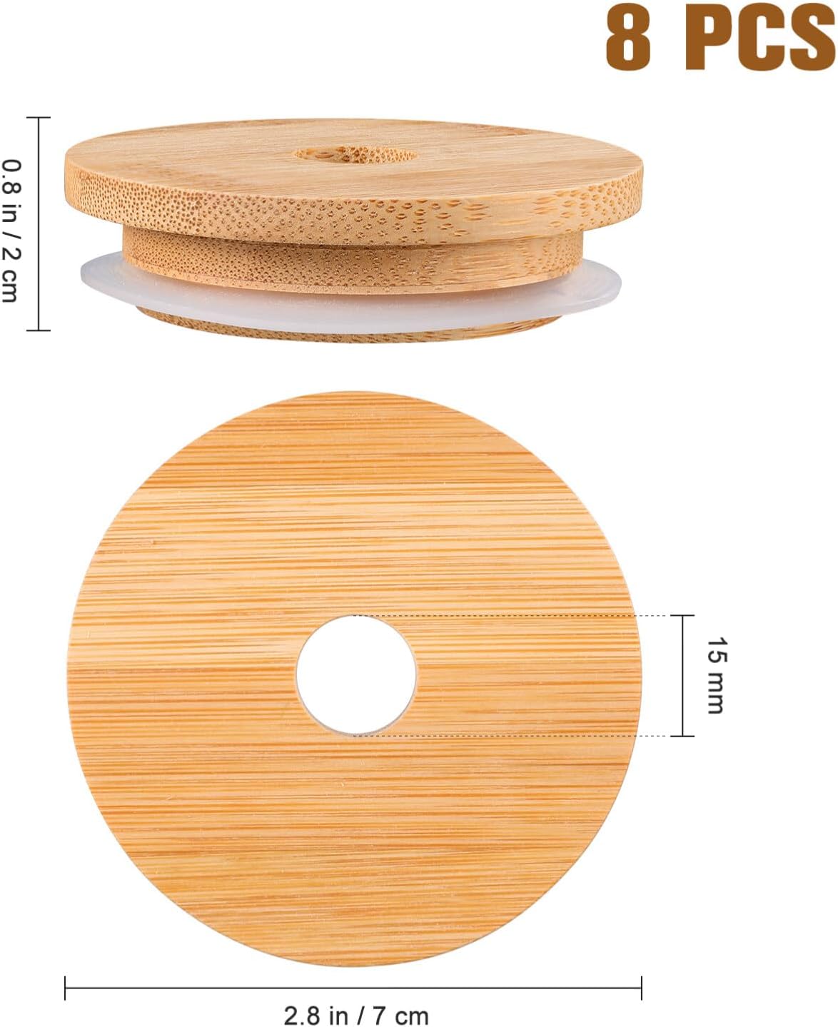 Bamboo and Silicone Yogurt Jar Lids