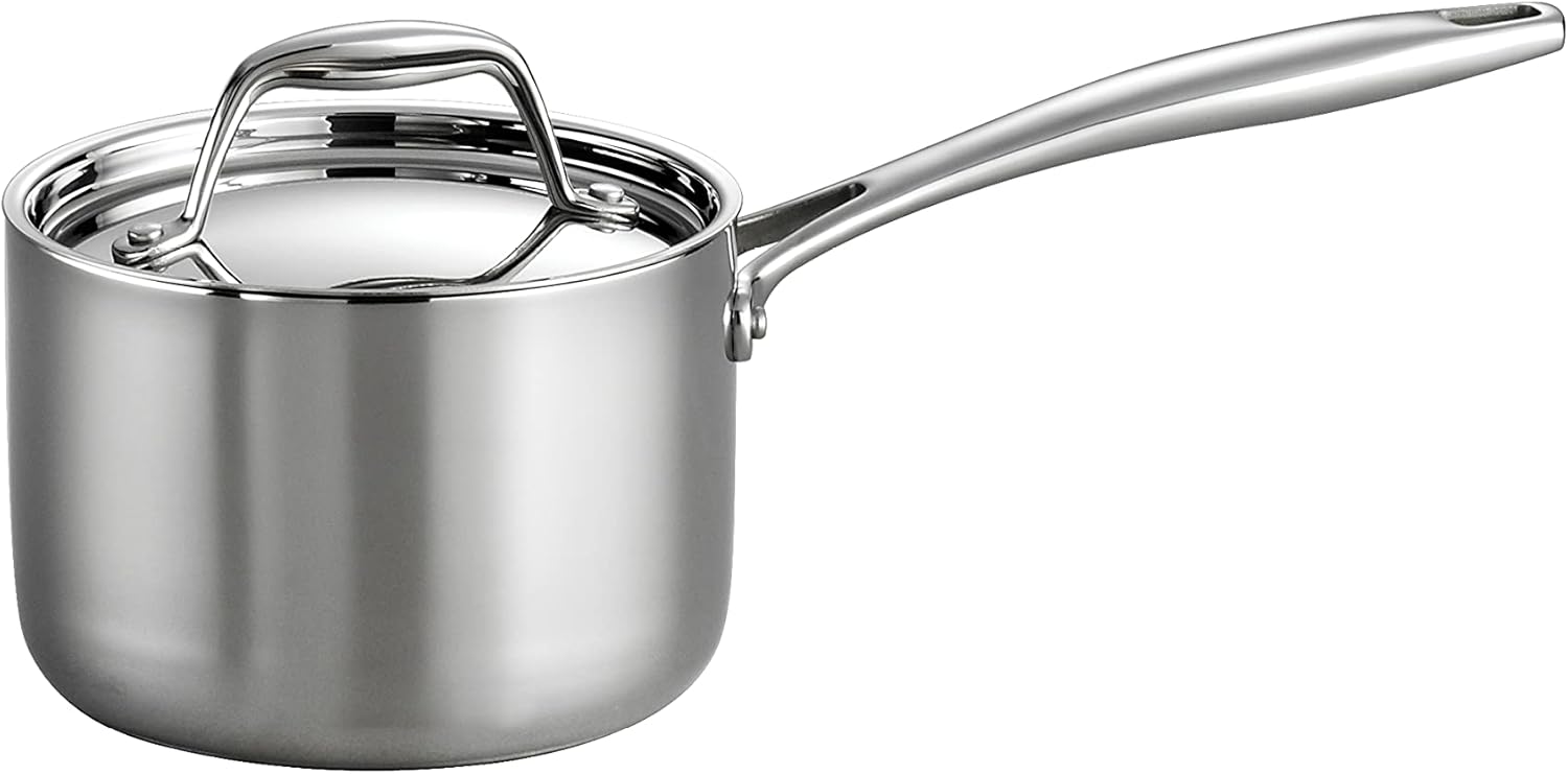 Premium CookingTramontina 15-Quart Tri-Ply Saucepan with Lid