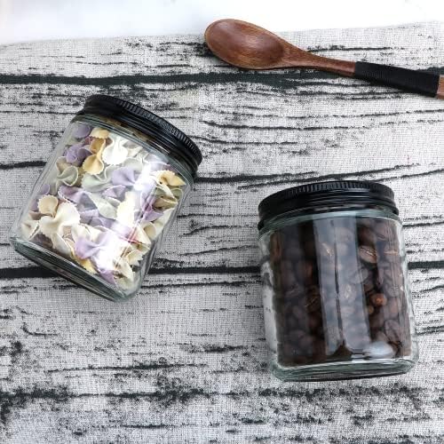 Encheng 8 Oz Glass Jars with Metal Lids 30 Pack
