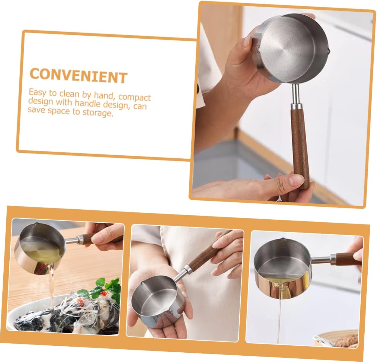 Sturdy Stainless Steel Saucepan with Handle for Kitchen Use