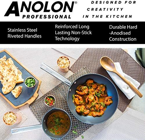 Premium 26cm Anolon Hard Anodised Stir Fry Pan with Ecommerce Features -Lifetime Guarantee