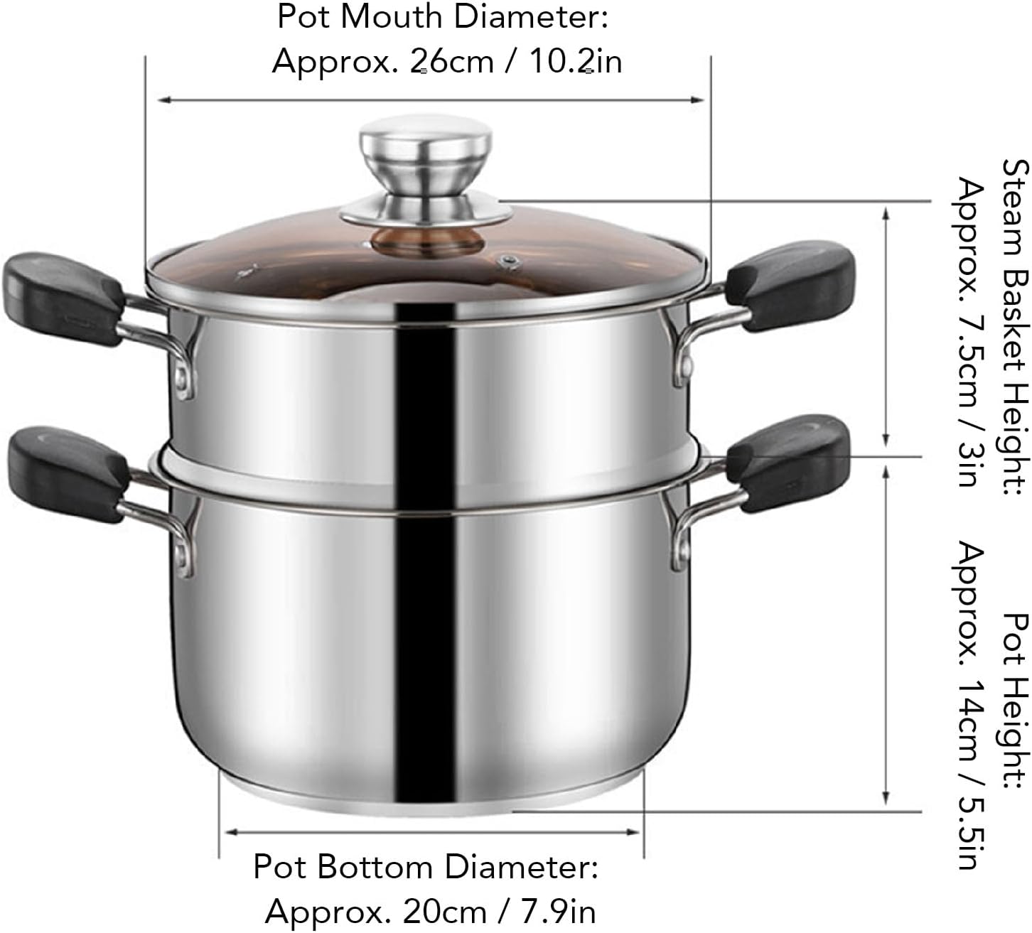 POCREATION Double-Layer Stock Pot