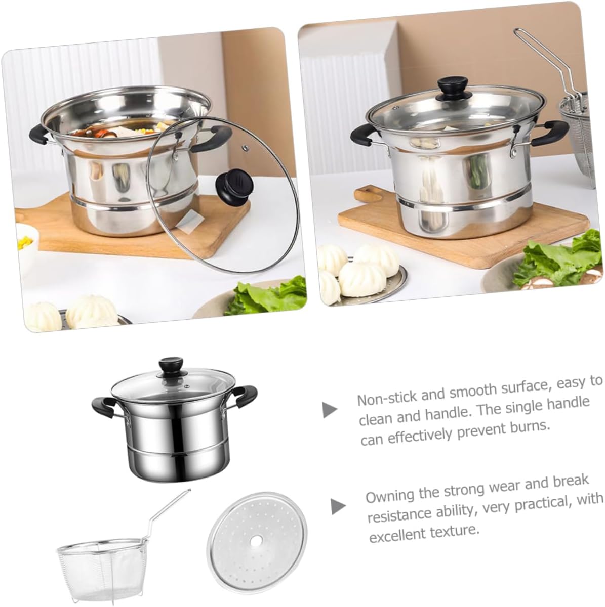 Safe Reliable Deep Fryer Pot Lid with Handle for Cooking