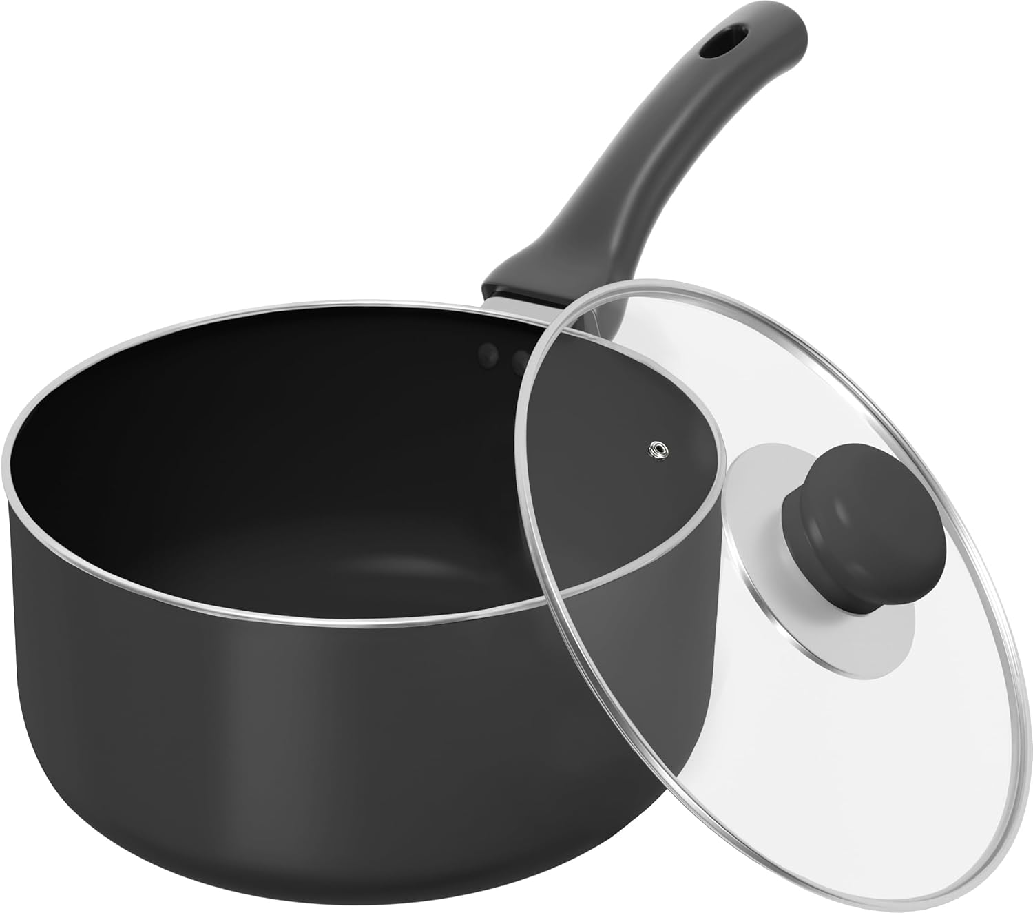 Utopia Kitchen 2 Quart Nonstick Saucepan with Glass Lid