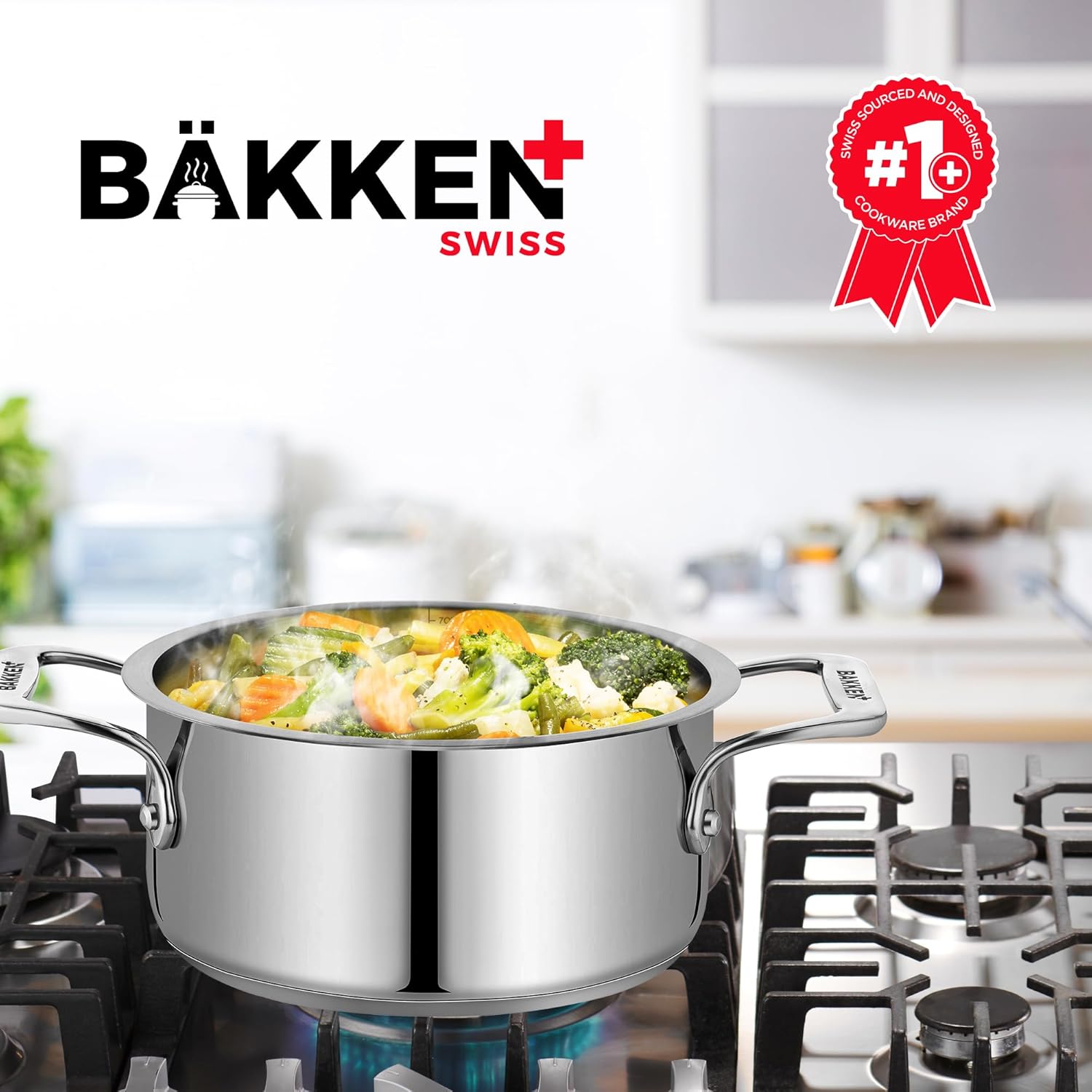 Bakken SwissHeavy-Duty Stainless Steel Stockpot 2 Quart for Cooking Catering
