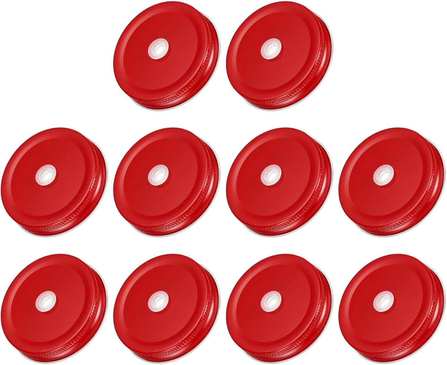 Ergonomic Mason Jar Lids with Straw Hole - Canning Serving Tips