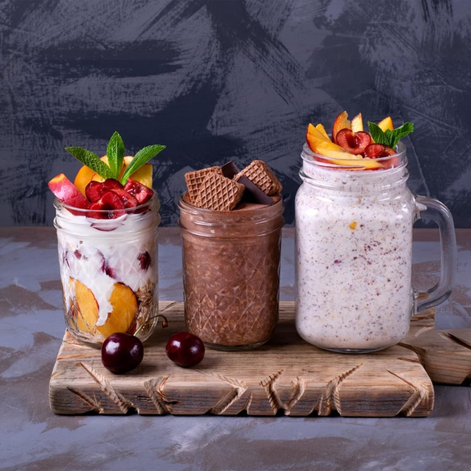 Keketin 8 oz Mason Jars with Silver lids Preserve Kids Meals