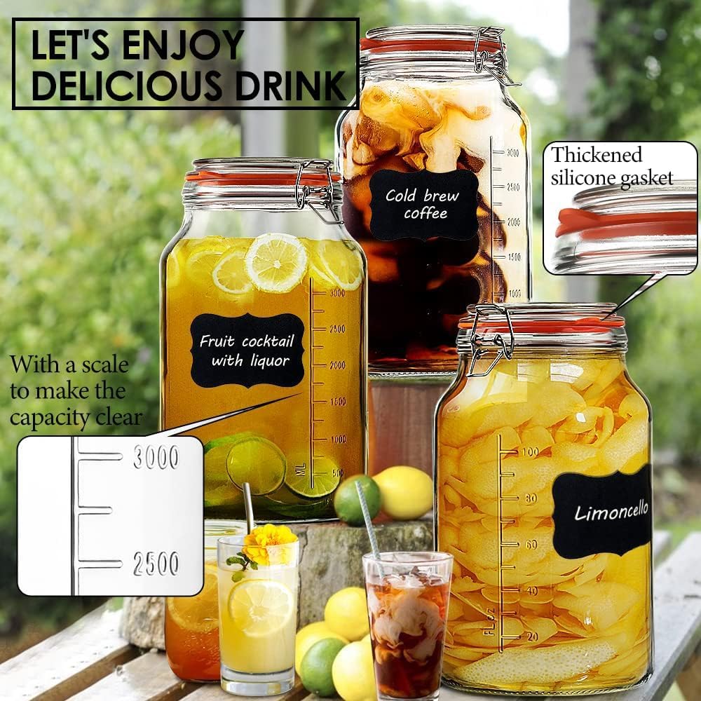 Super Wide-Mouth Leak-Proof Glass Jars for Canning
