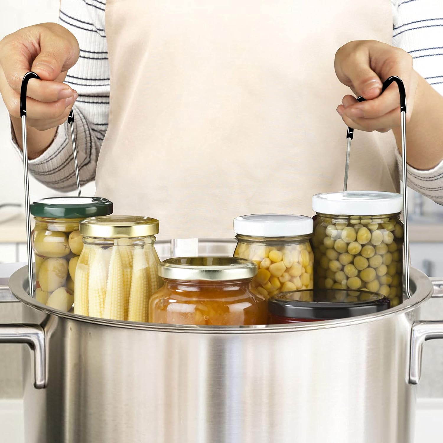 12-inch Stainless Steel Canning Rack Holds 7 Pints or 6 Quarts