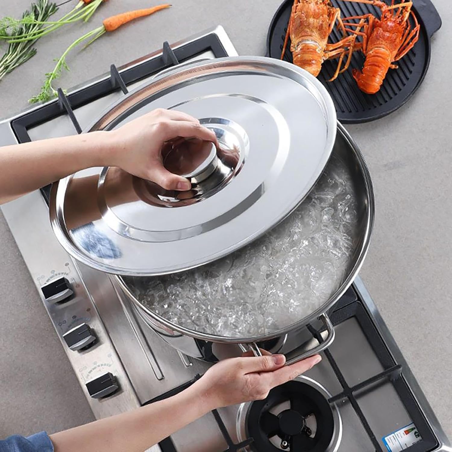Versatile Stock Pot with Glass Lid