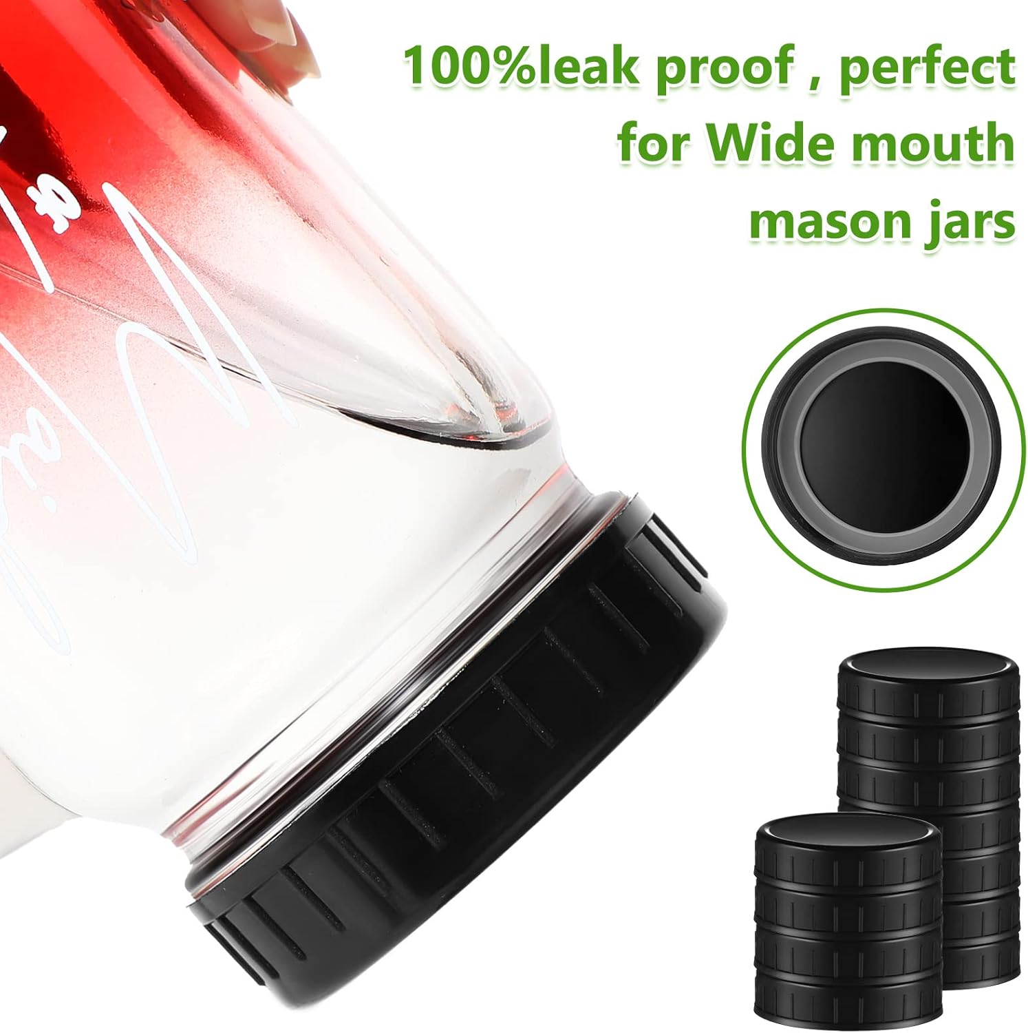 40-Piece Set Mason Jar Lids for Canning and Storage