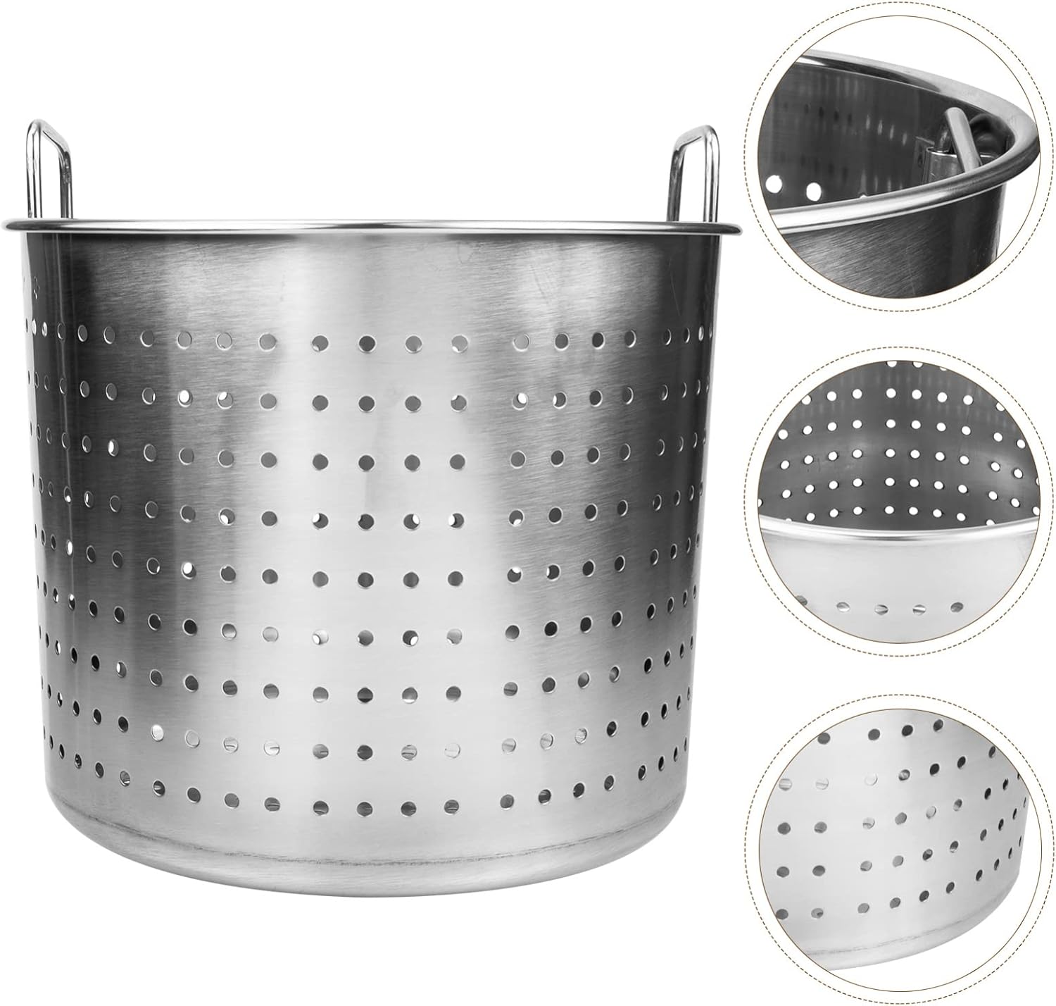 UPKOCH Stainless Steel Stock Pot Insert Steamer Basket Perfect for Boiling Seafood