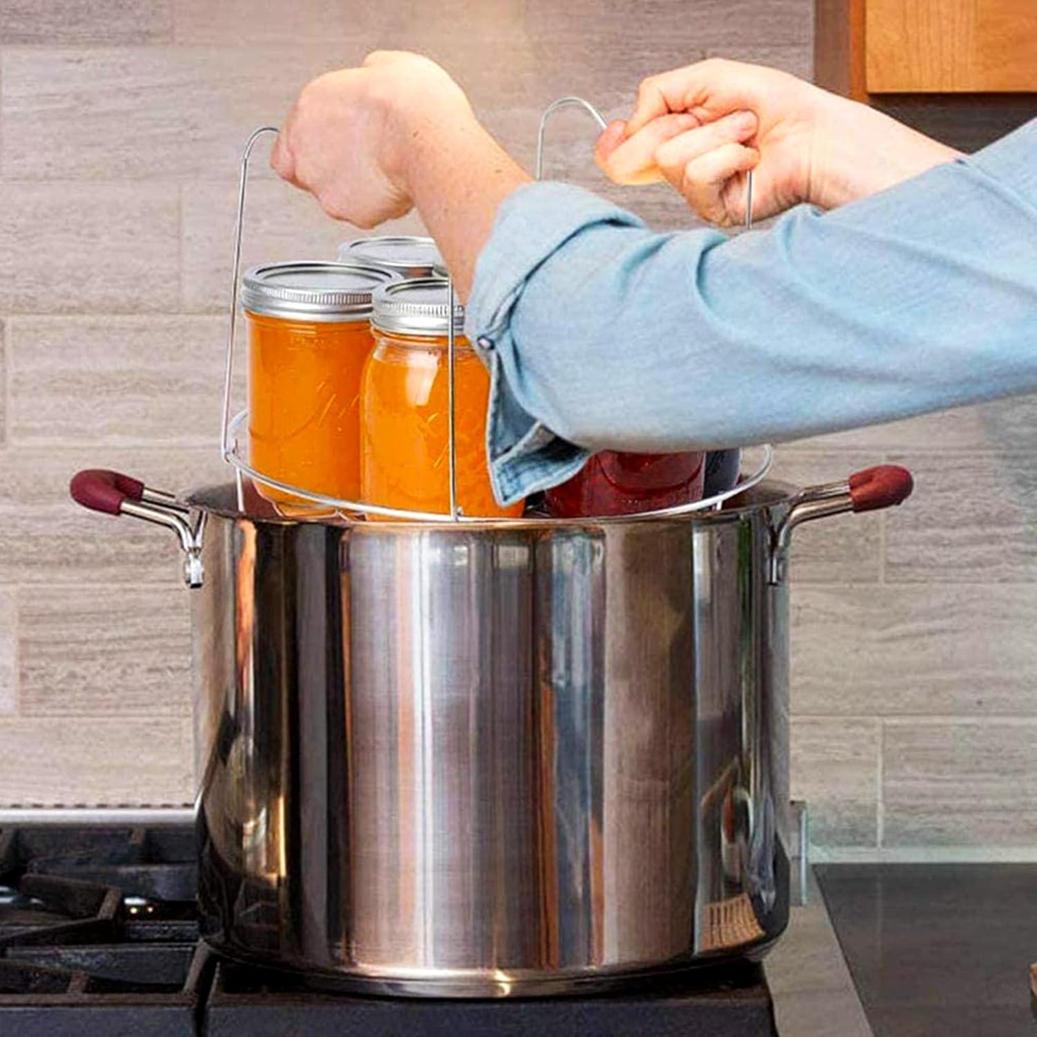 12 Stainless Steel Canning Rack for Hot Pot