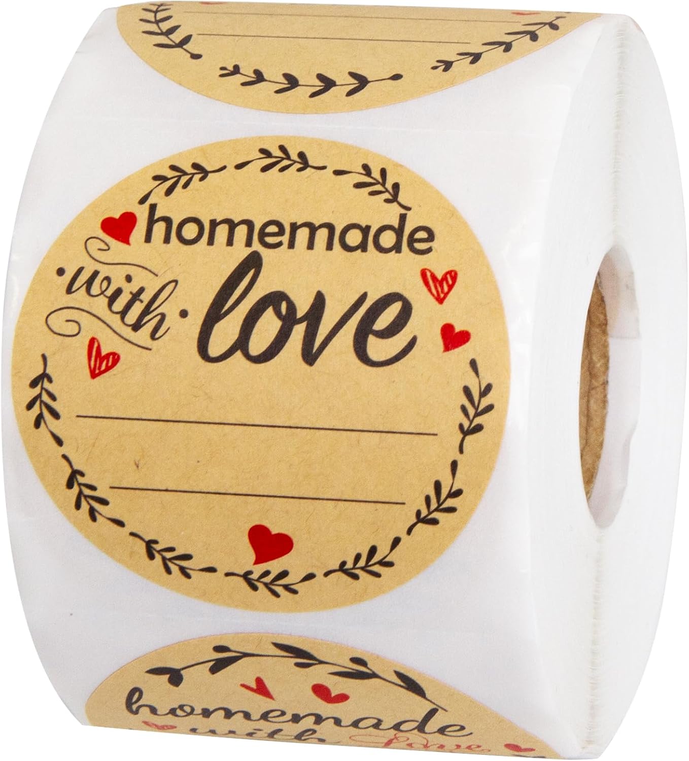 500Pcs 2 Canning Labels with Homemade with Love