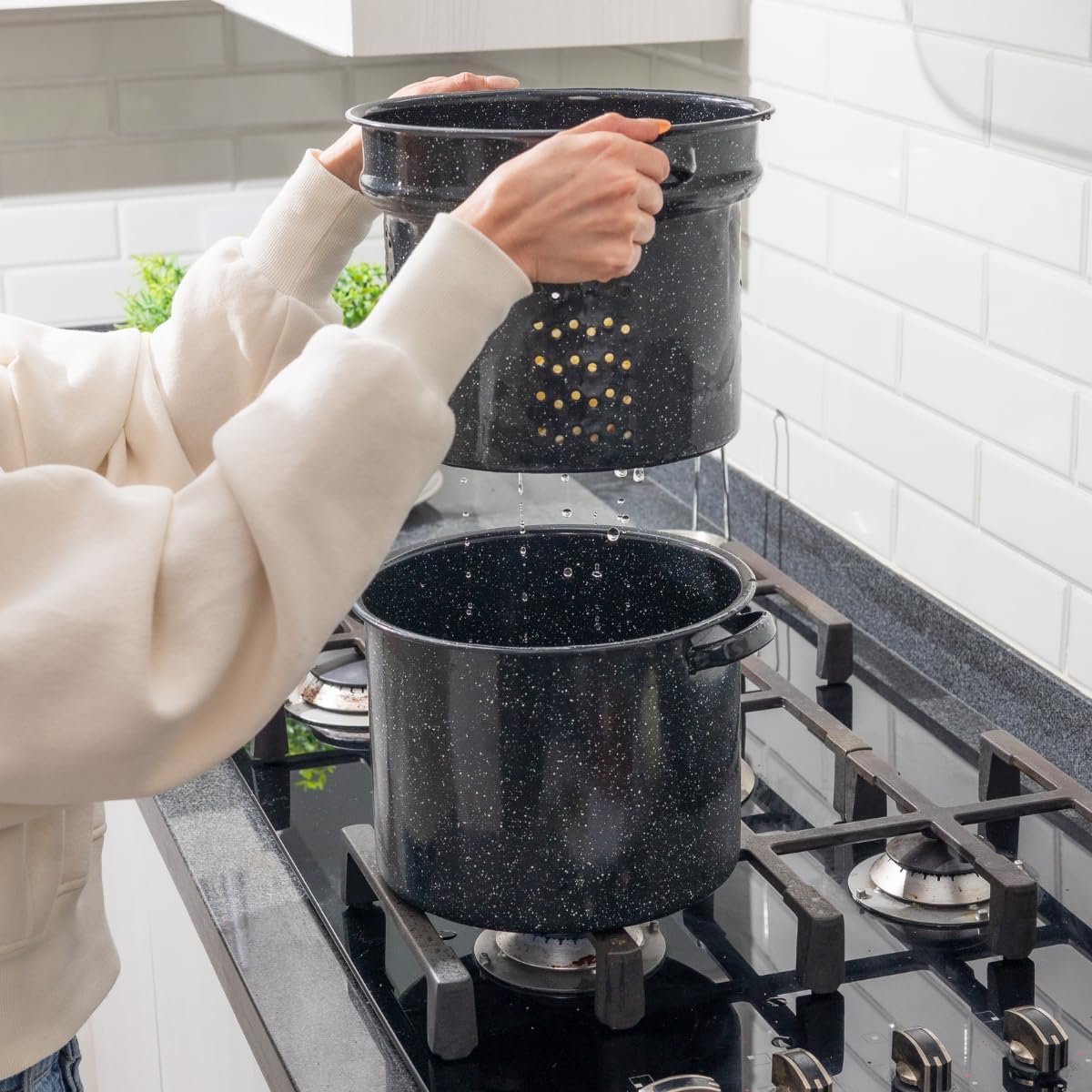 Multi-Use Stock Pot Set 8 Quart with Tamale and Canning Features