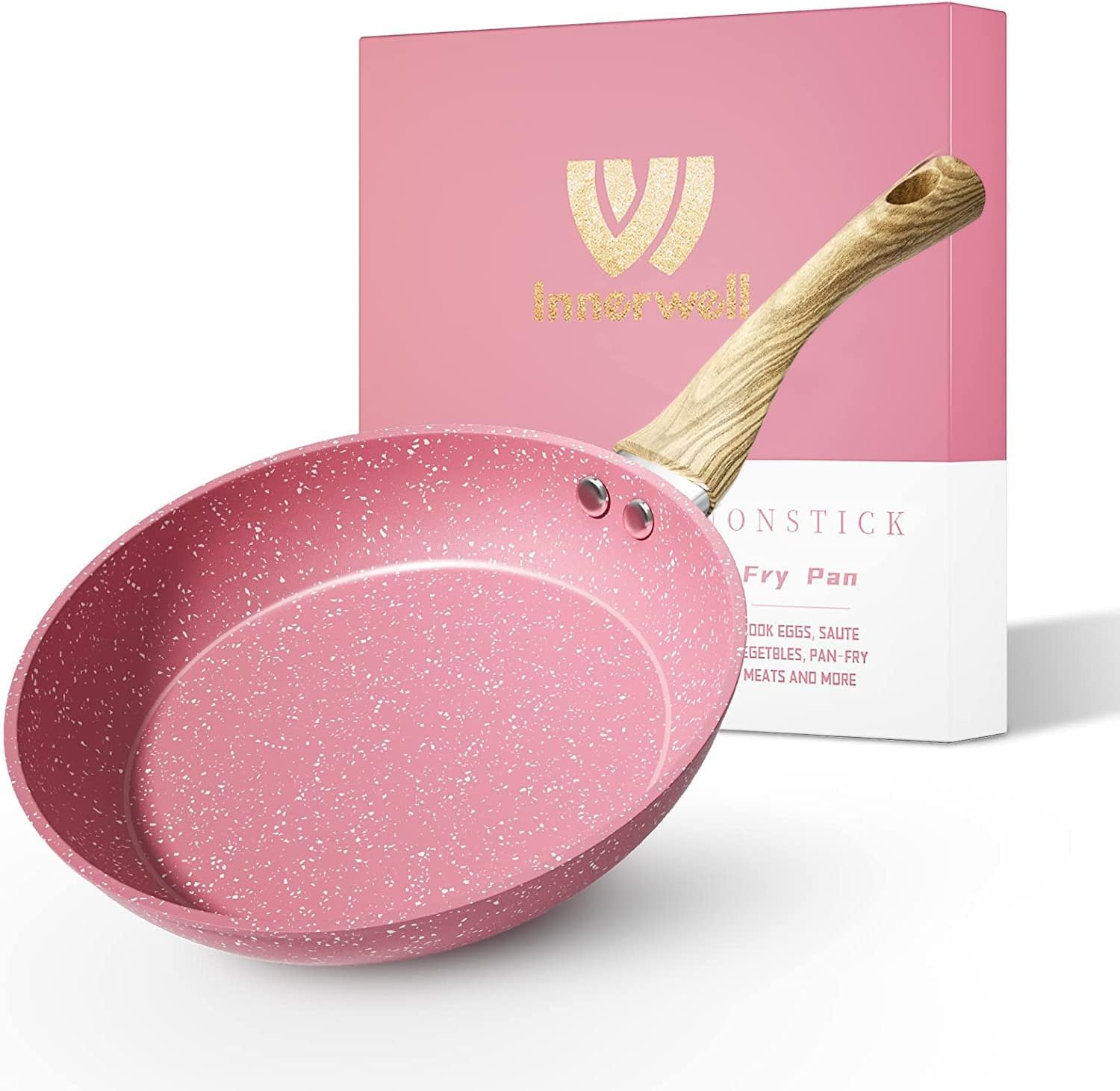 Ultra Nonstick Pink Fry Pan 11 Inch PTFE-Free