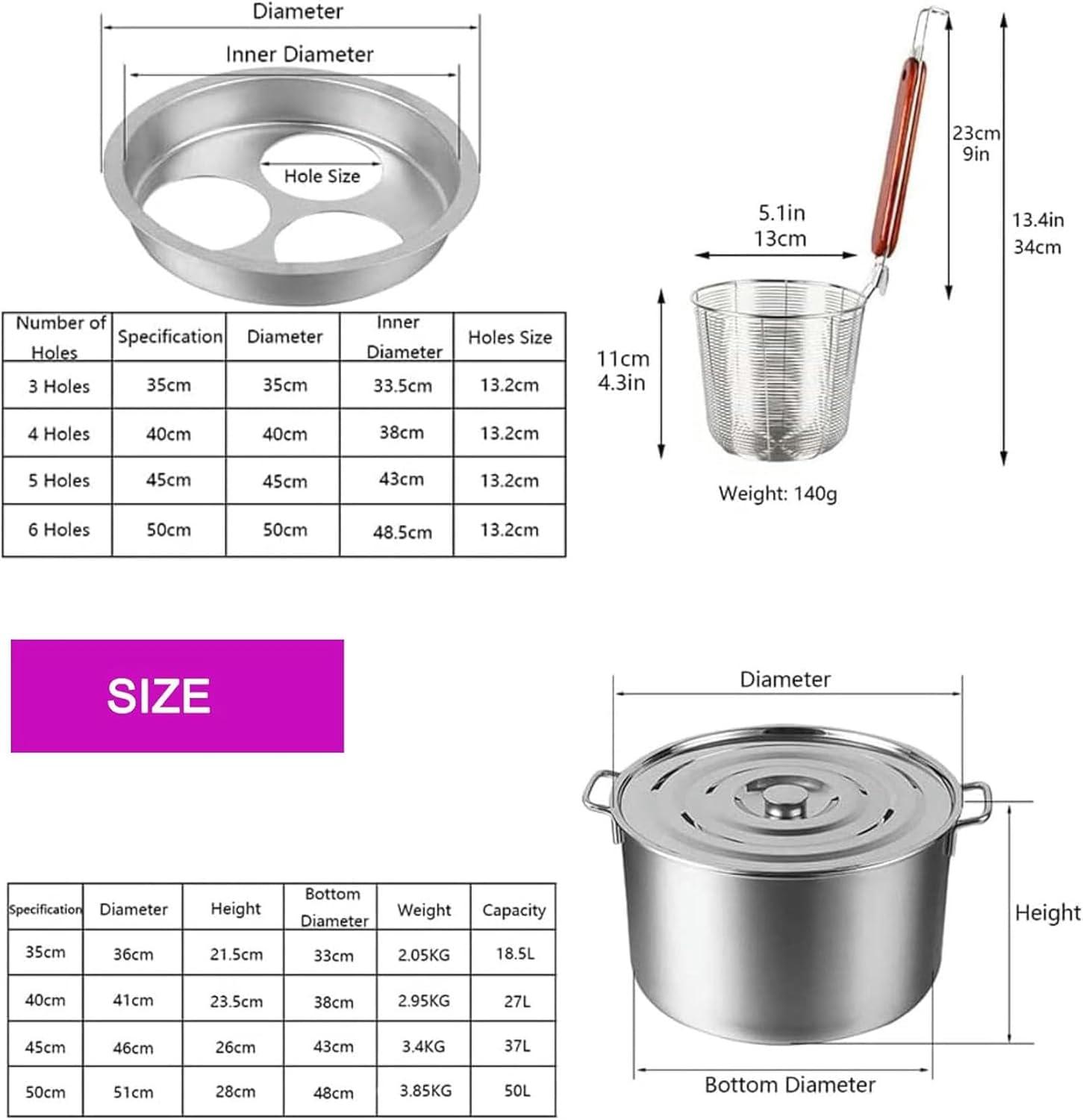 UNbit Stainless Steel Stock Pot Insert Set