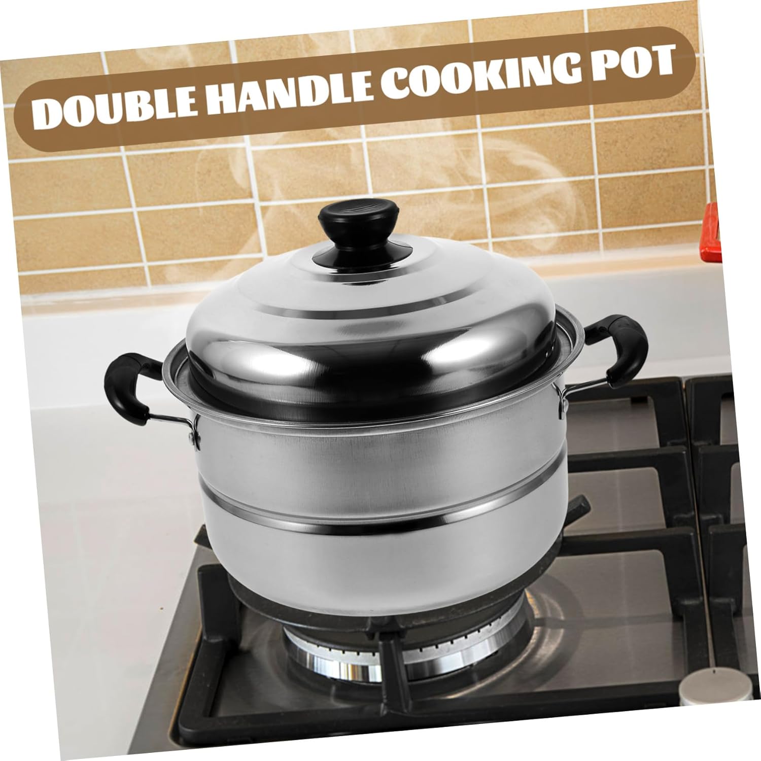 UTHCLO Stainless Steel Stockpot with Steaming Basket