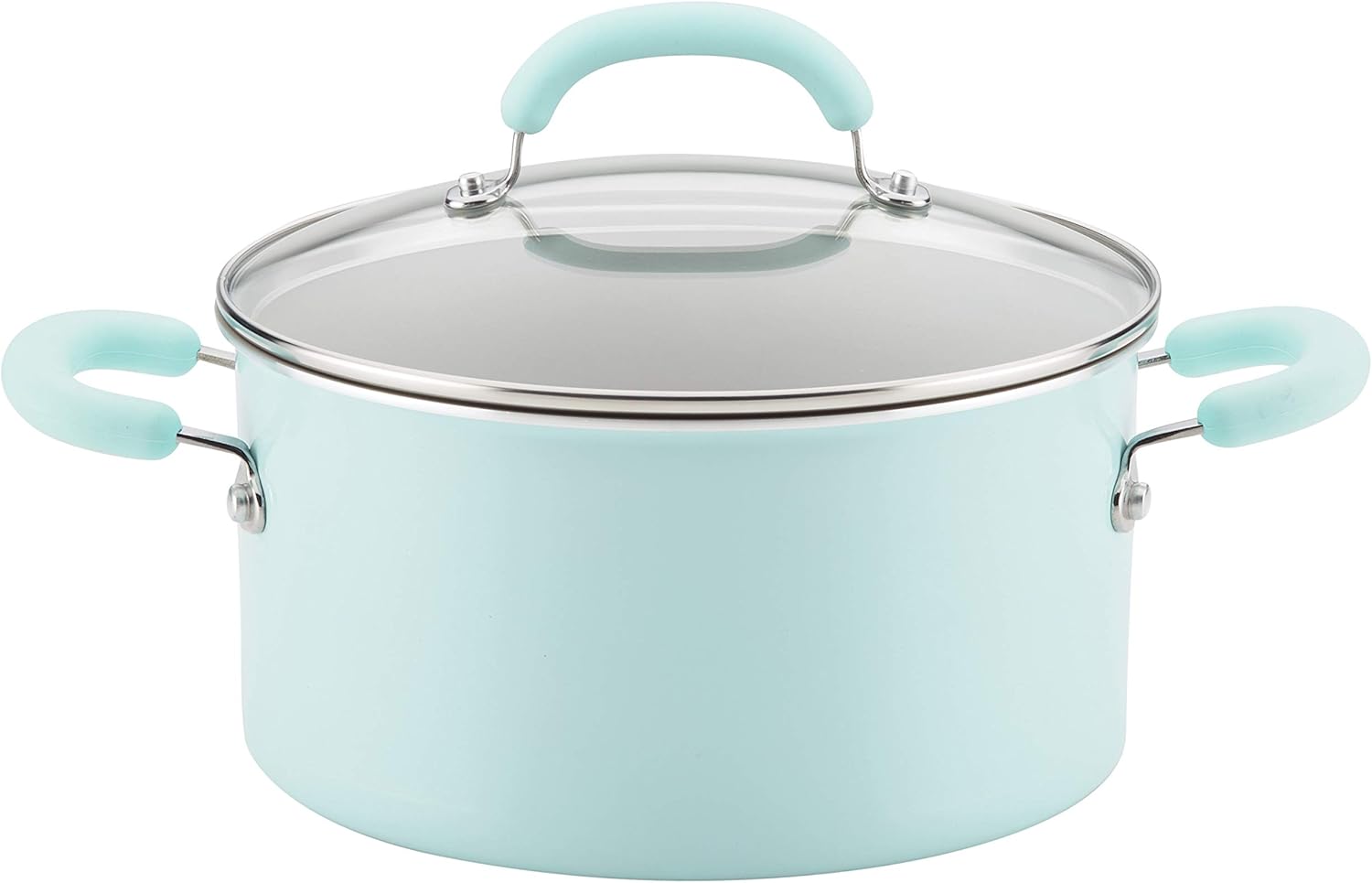 Rachael Ray 6-Quart Cookware Stock Pot with Lid Blue