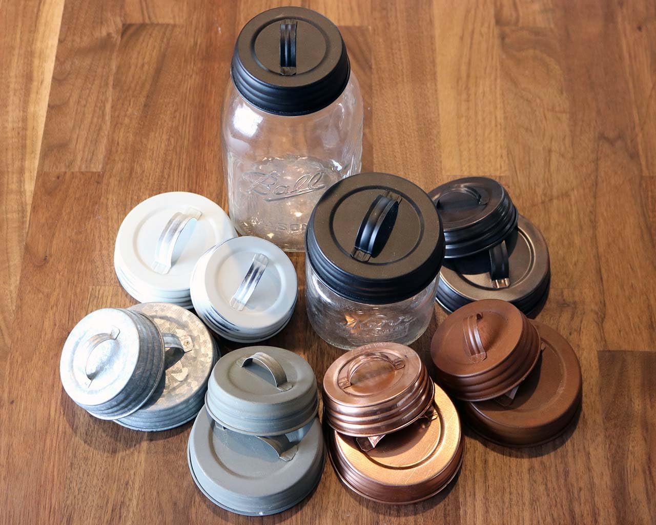 Strong Durable Mason Jar Lid with Handle 4-Pack