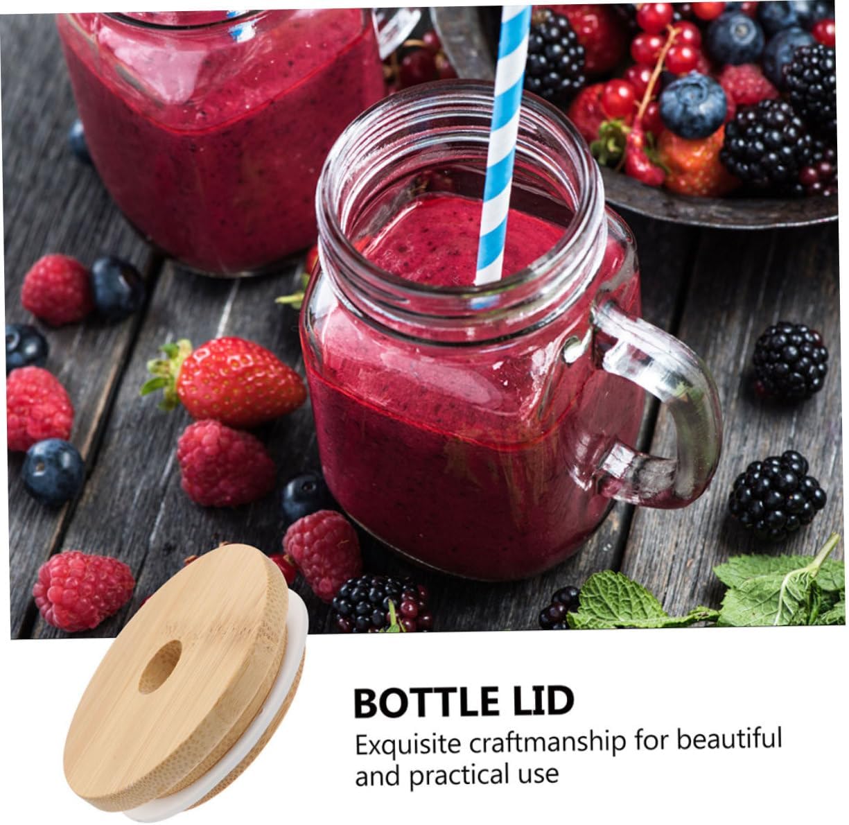 Mikinona 4-Piece Reusable Mason Jar Lids