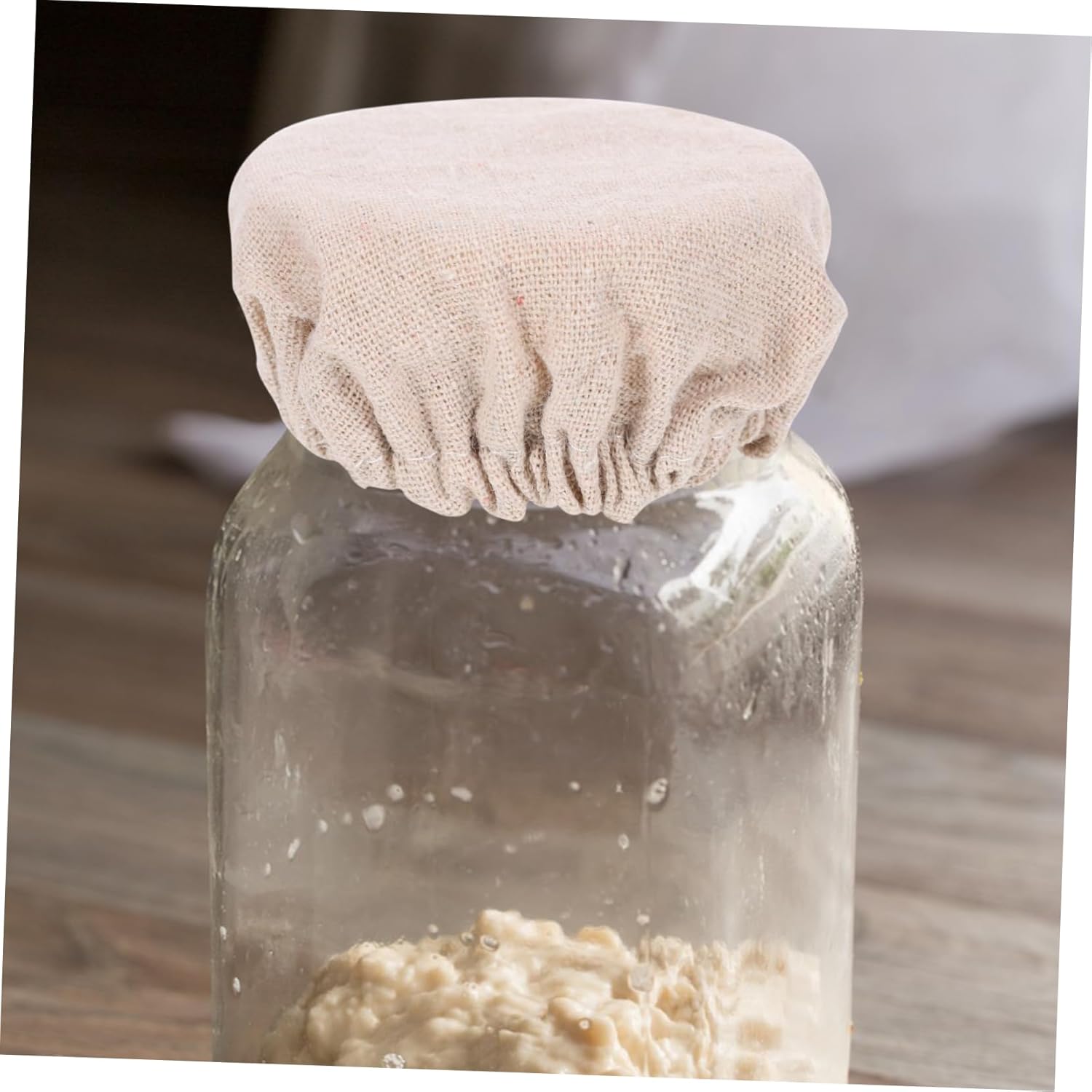 Garneck 2pcs Reusable Muslin Jar Covers
