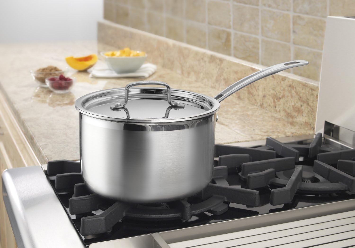 4-Quart Stainless Steel multiclad skillet with cover