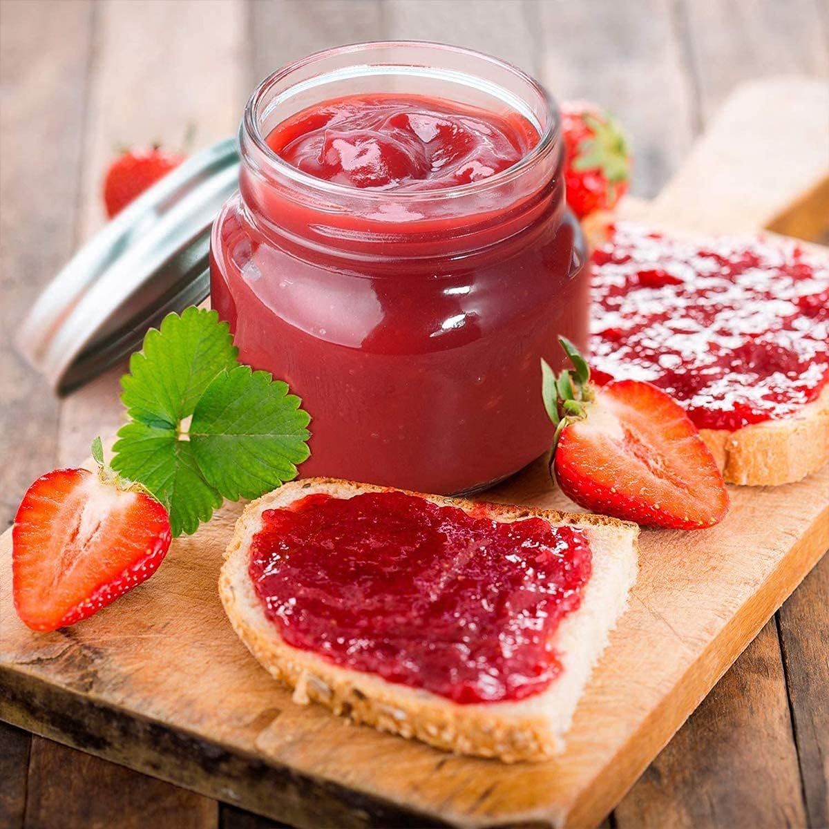 8 oz Mason Jars Clear Glass Lid with Metal
