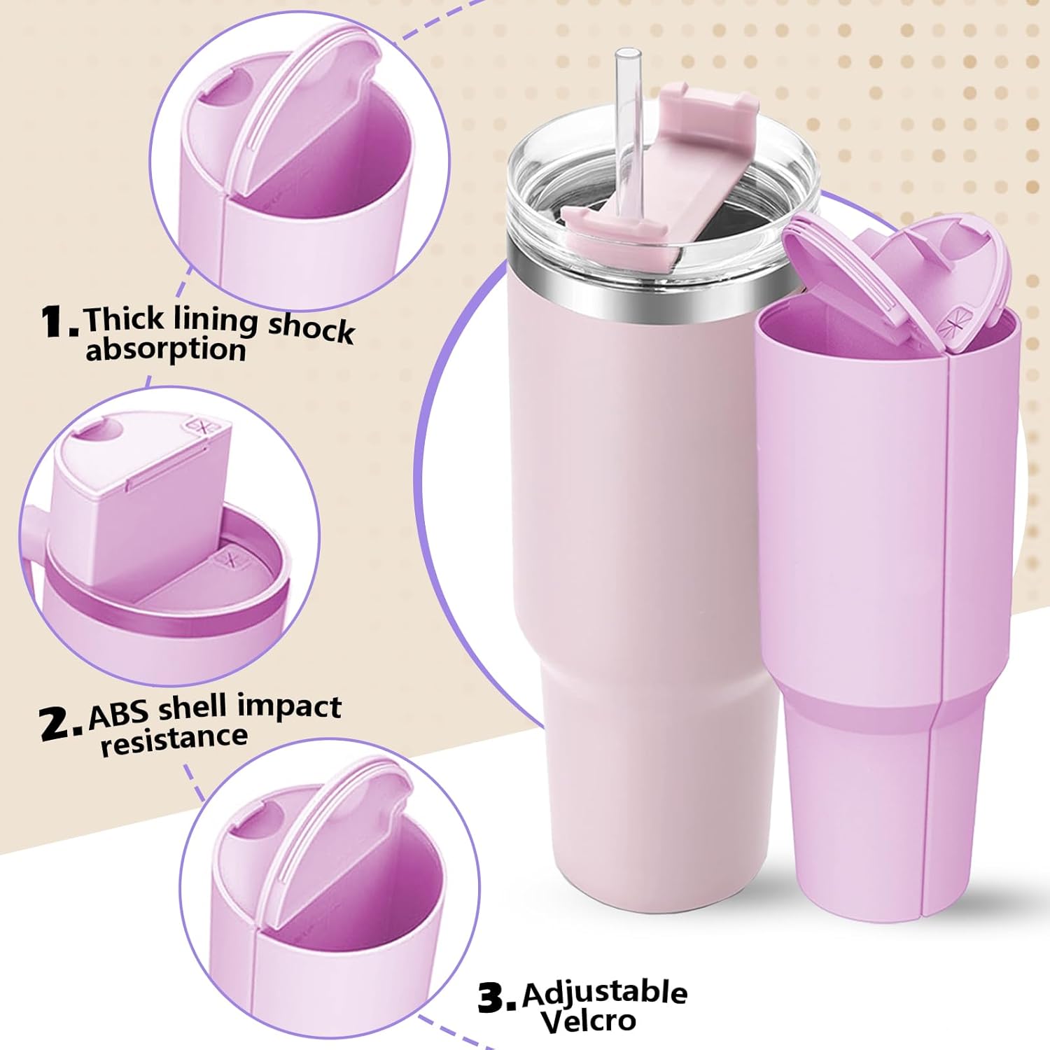 osphin 30oz Stanley Cup Double Drink Separator Silicone Liner