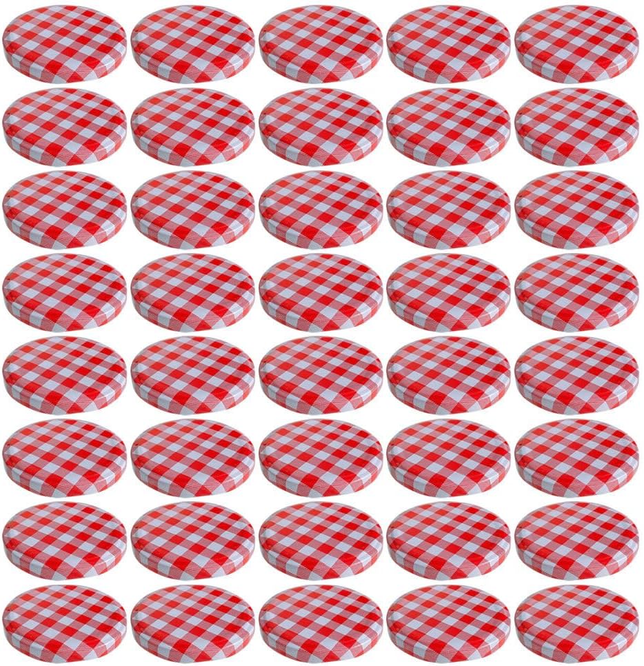Luxshiny 40pcs Mason Jar Lids Perfect for Canning Sealing Storage