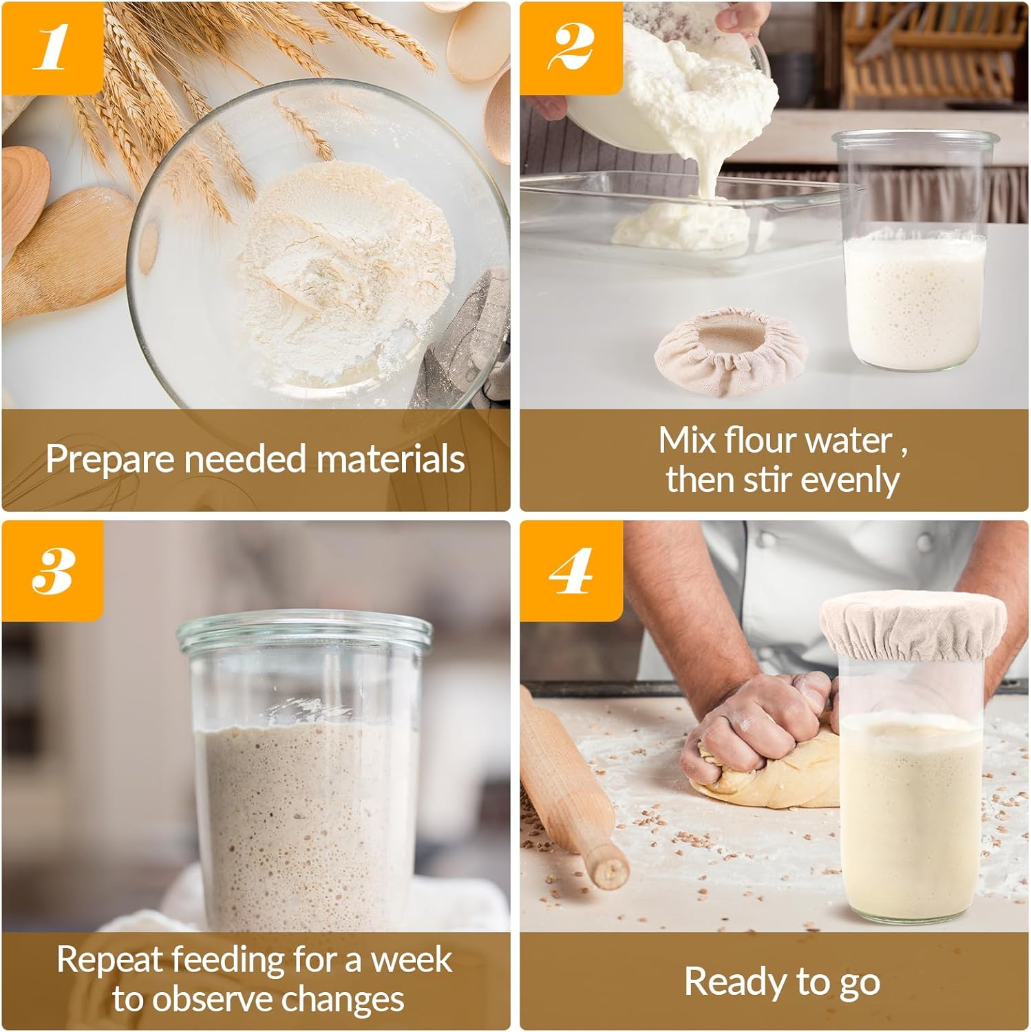 3-Piece Bread Fermentation Covers