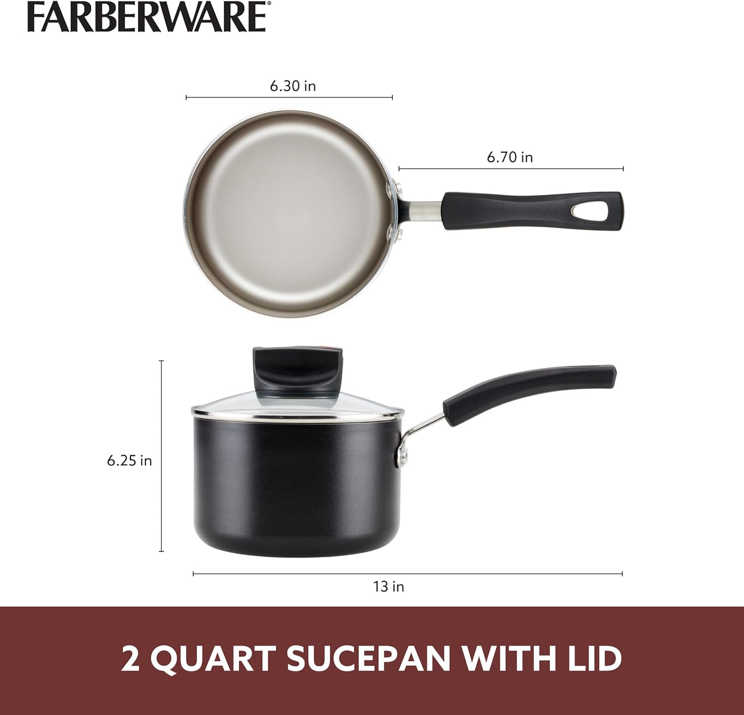 Farberware Smart Control 2 Quart saucepan with lid