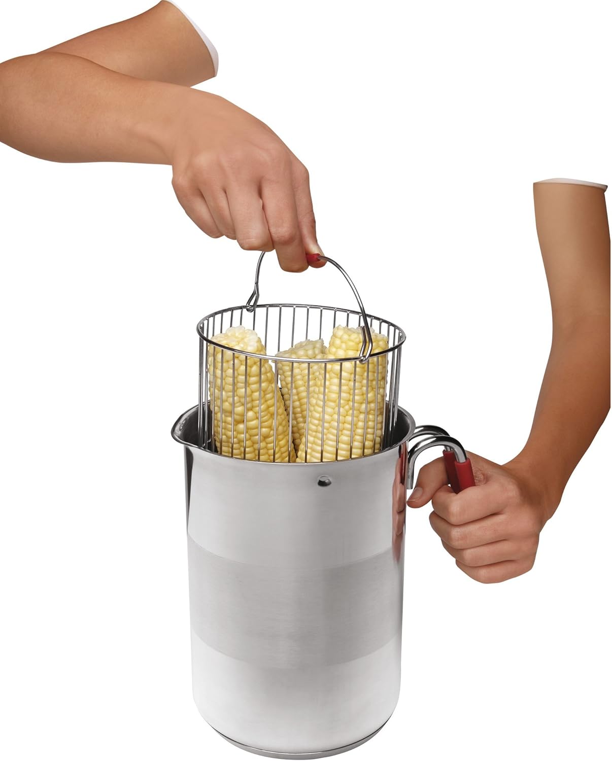Kuhn Rikon 4th Burner Pot with Glass Lid Steam Basket