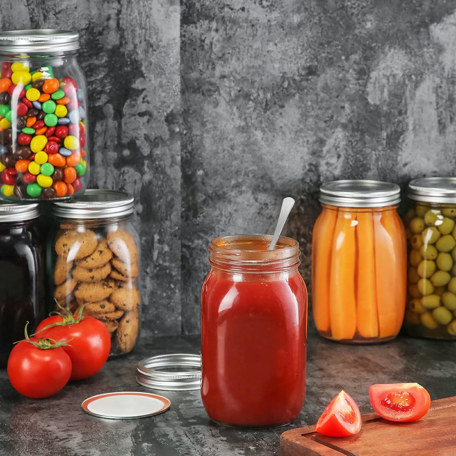 Wide Mouth Mason Jars for Preserving Cooking