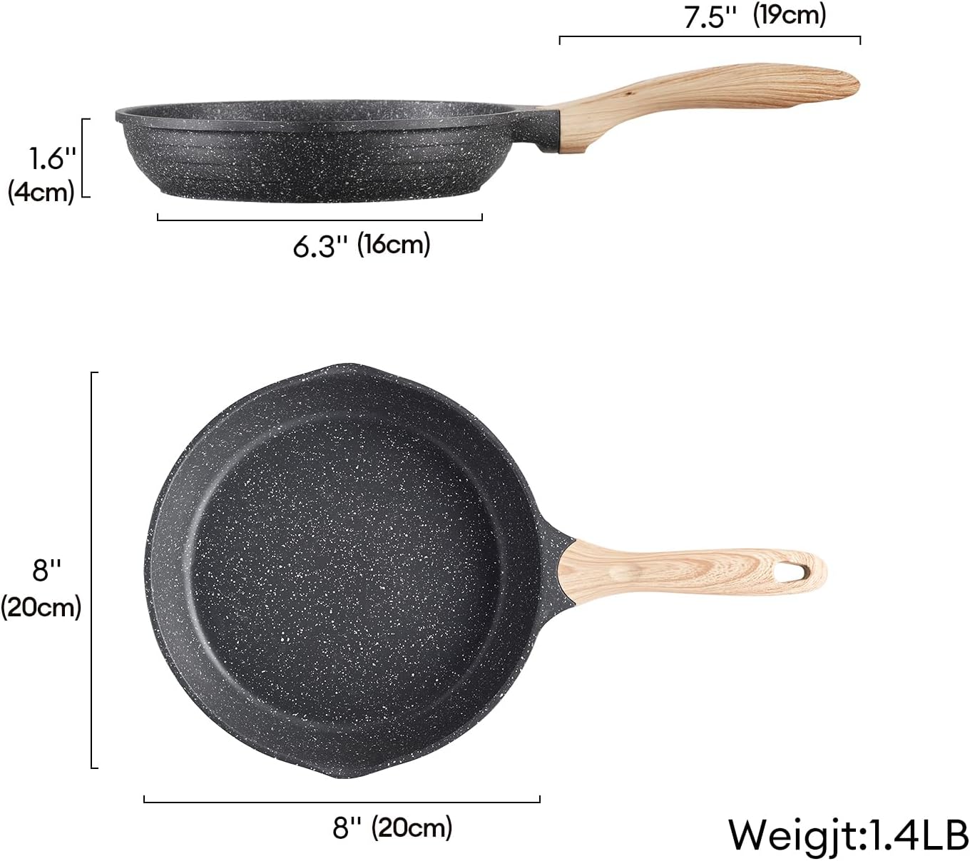 Safe Nonstick Frying Pan PFOA-Free Ergonomic Design Upgrade Your Cooking Experience