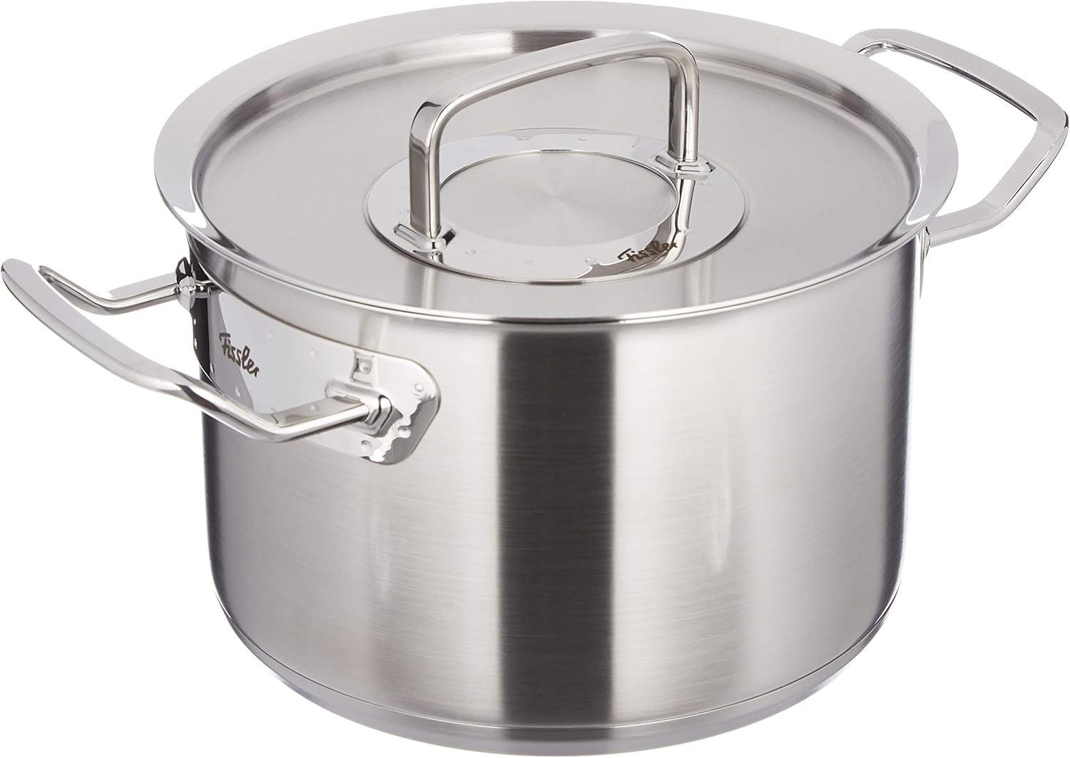 Fissler Pure-Profi Collection Stainless Steel Stockpot with Metal Lid 42 Quart