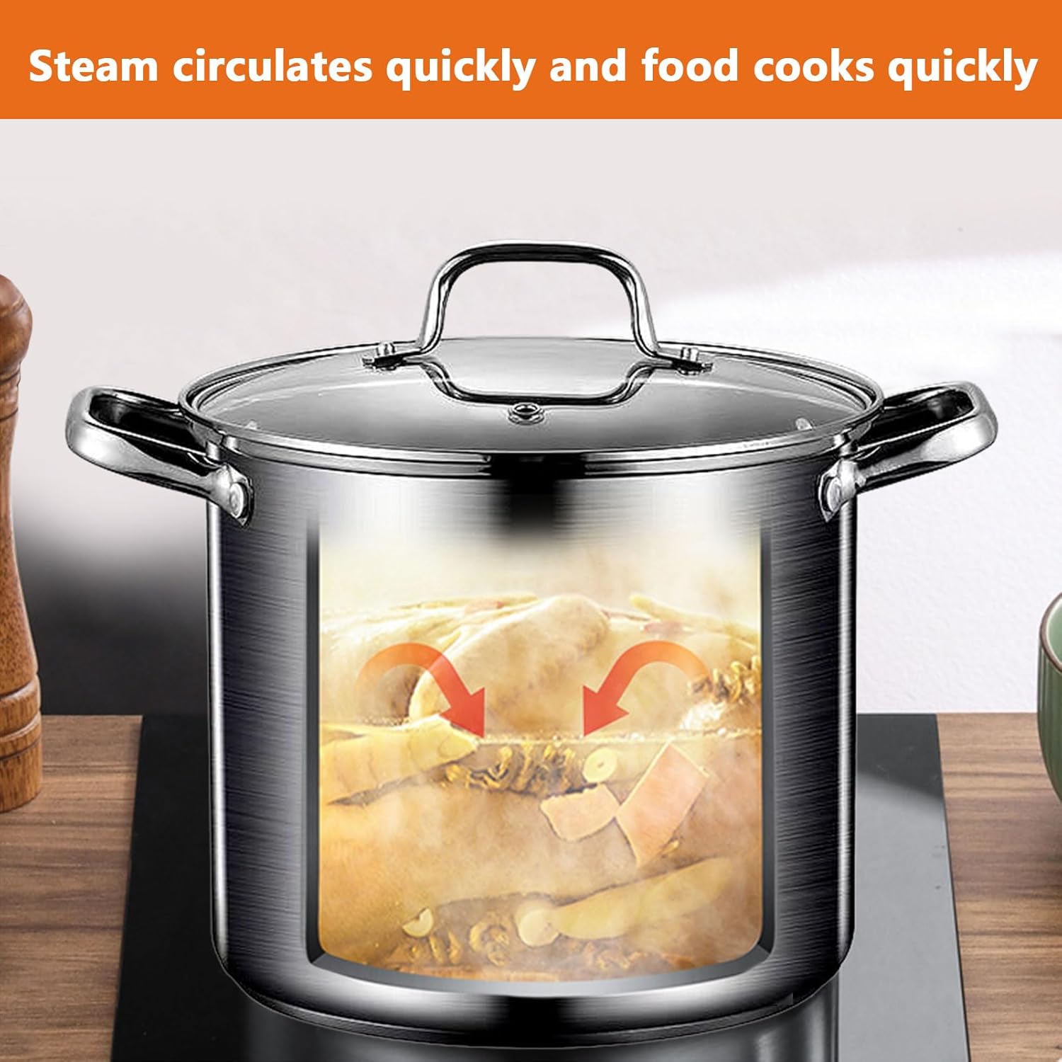 AIZYR 85L Stock Pot Ultimate Cooking Convenience