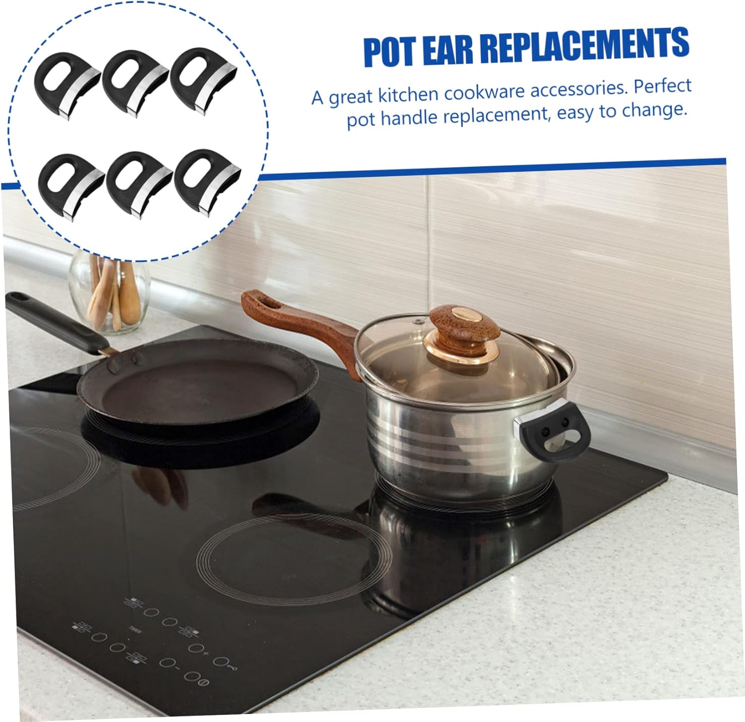 Sturdy stainless steel pot ear replacement for induction stoves