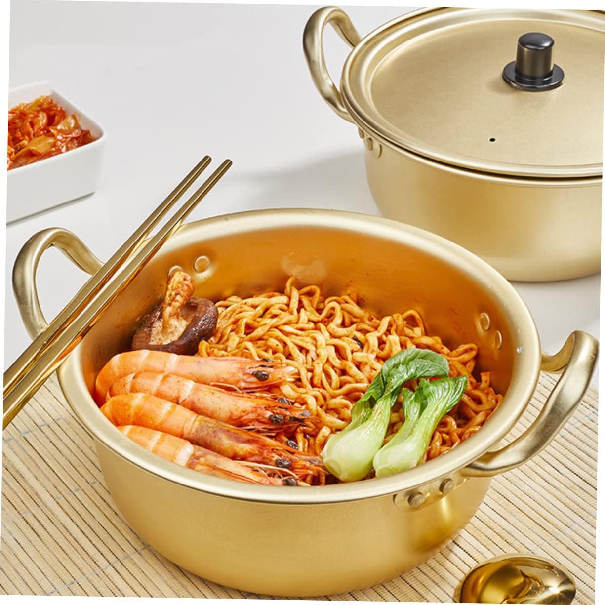 Aluminum Stock Pot Set with Binaural Handles