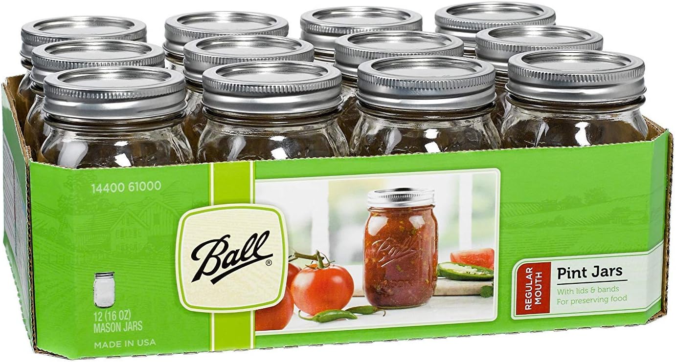 ballistic 16-ounce mason jar set 12-pack