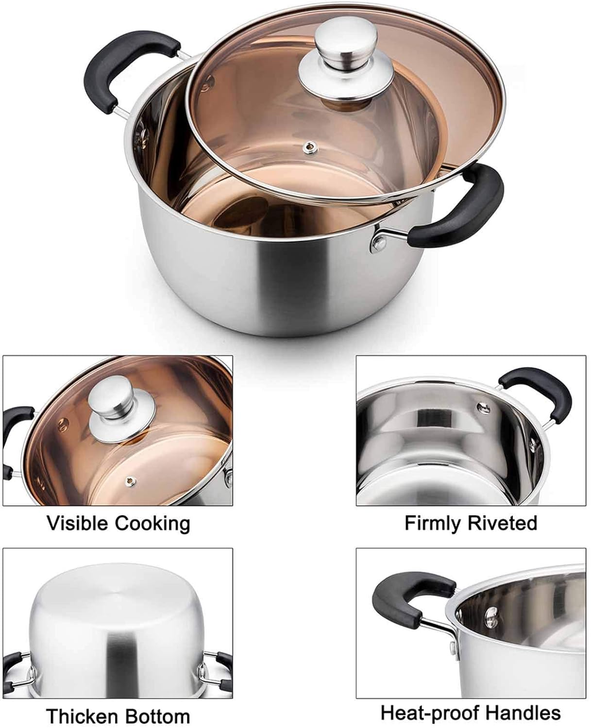TeamFar 4qt Stock Pot