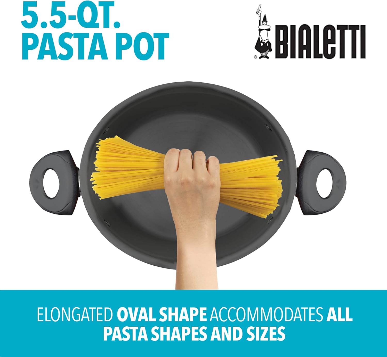 Bialetti 55 Quart Pasta Pot with Strainer Lid - Red
