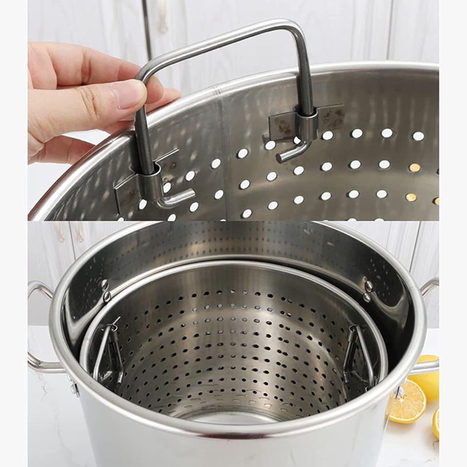 Versatile 27QT Stock Pot with Strategie