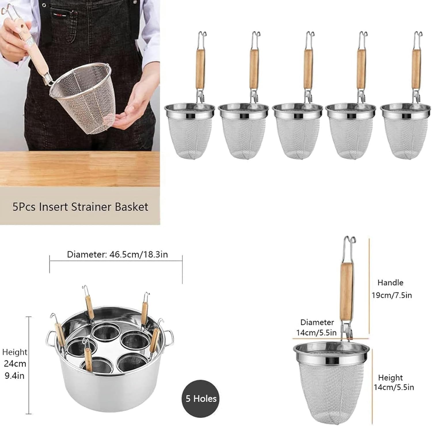 Premium stainless steel pasta cooker with steaming capacity