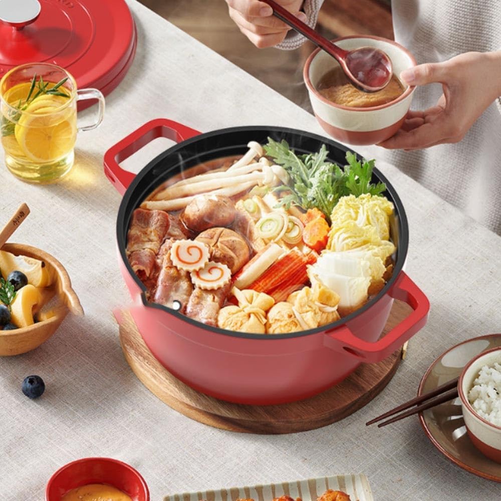 VKEID 94In Red Cast Iron Stockpot