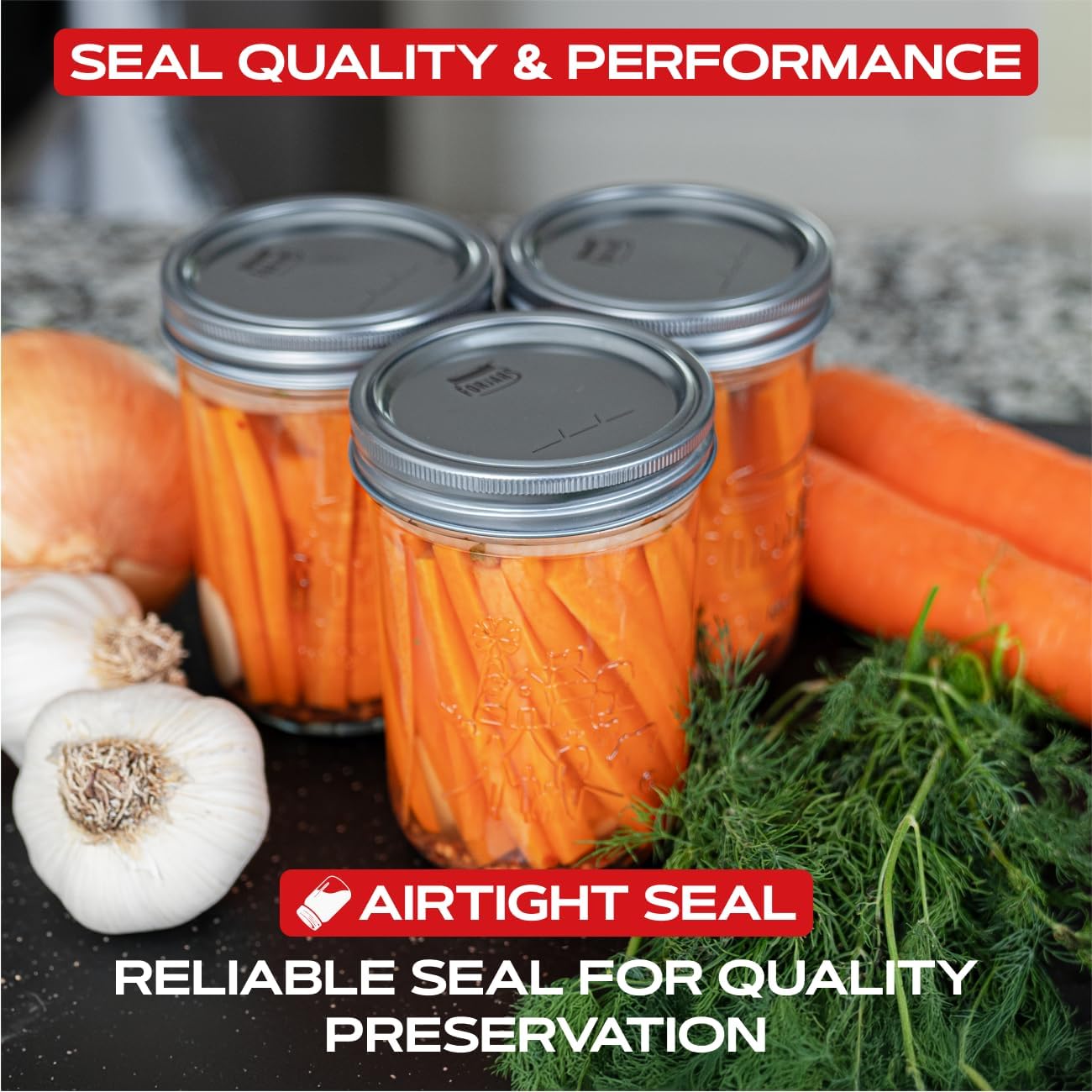 FORJARS 100-Piece Set of Wide Mouth Canning Rings
