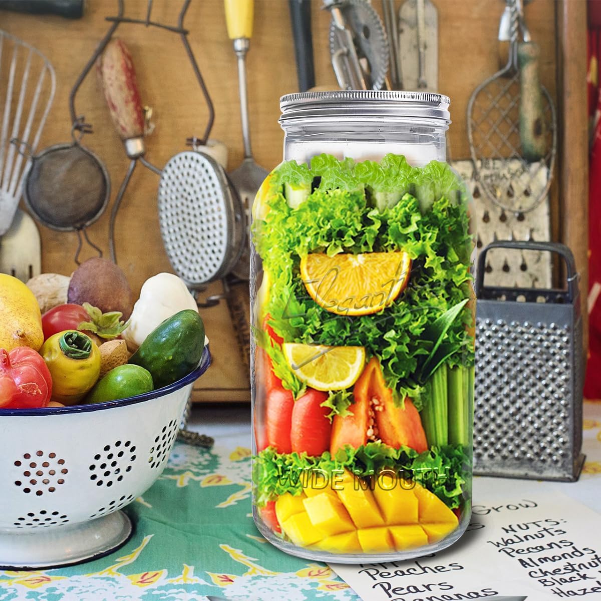 Elegant 128oz Mason Jars Set