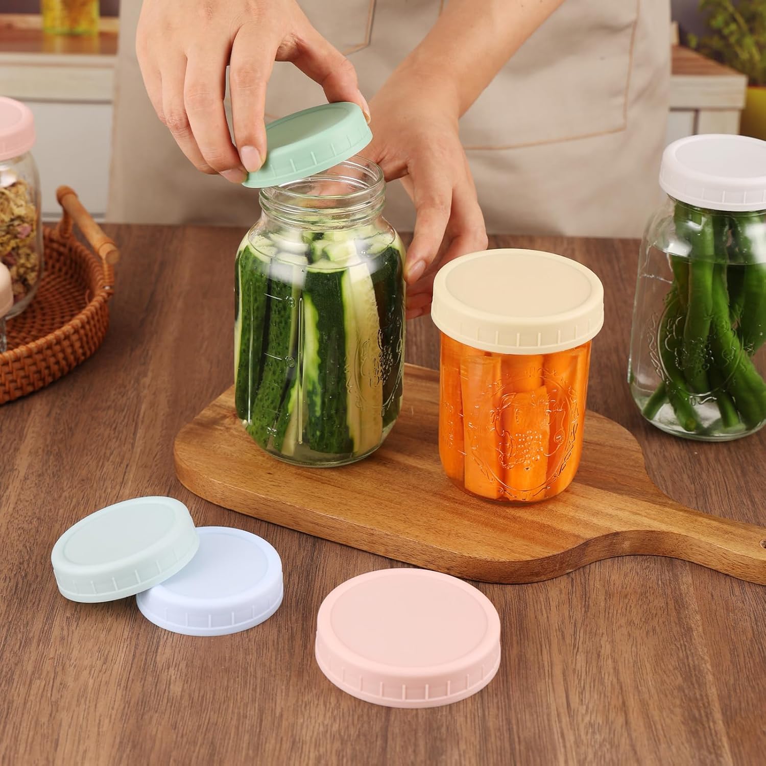8-Pack Wide Mouth Mason Jar Lids
